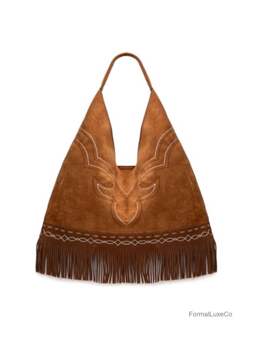 Fringe Large Hobo Bag Women Faux Leather Shoulder Purse Western Oversize